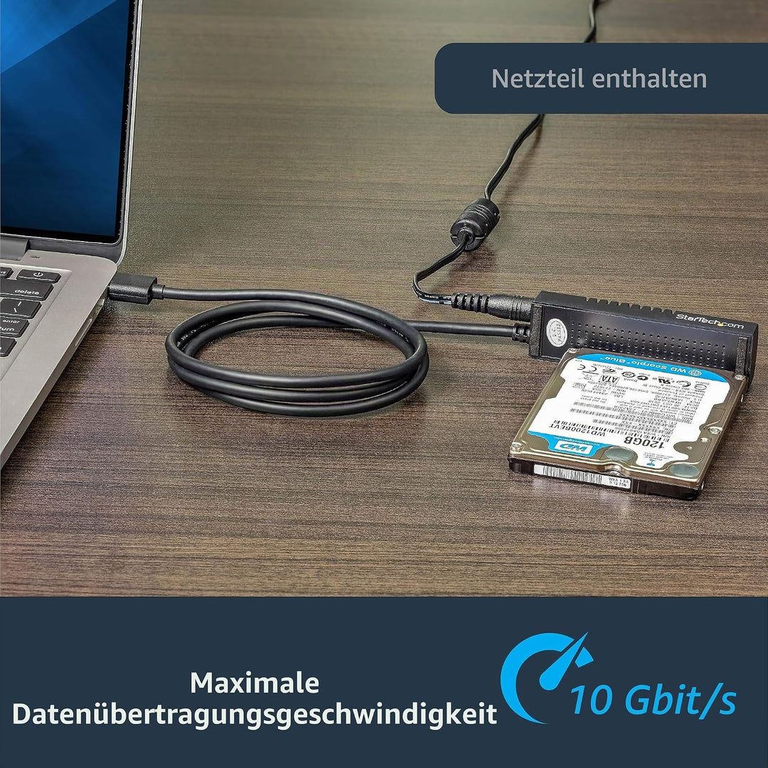 StarTech.com USB 3.1 (10Gbit/s) Adapter Kabel für 2,5" und 3,5" SATA SSD/HDD Laufwerke - Unterstützt