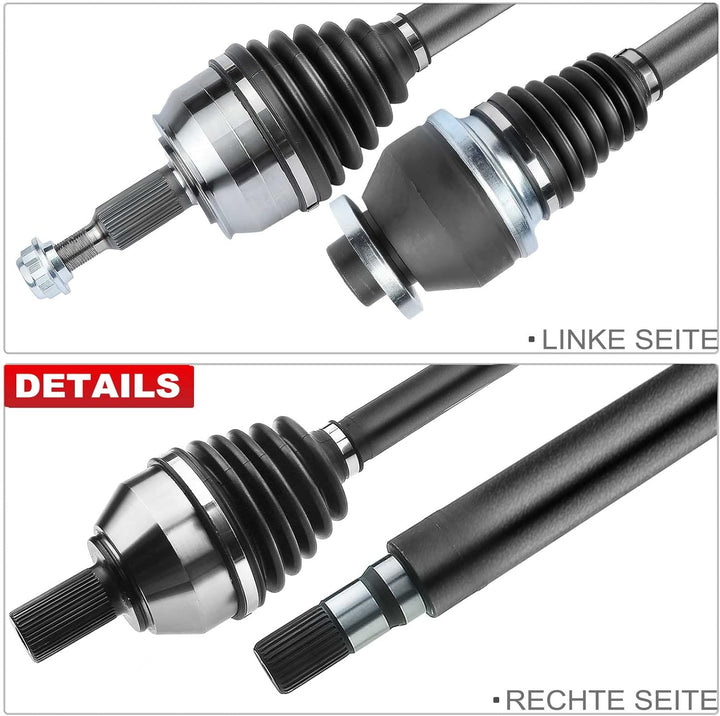 Frankberg 2x Antriebswelle Vorne Links Rechts Kompatibel mit Galaxy WA6 2.0L 2010-2015 Mondeo IV BA7