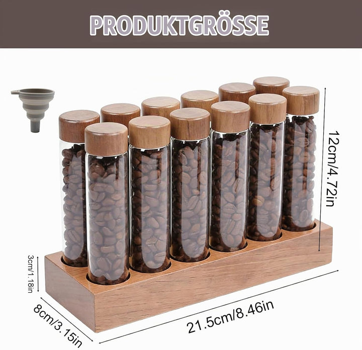12 Stück Aufbewahrungsröhrchen Für Kaffeebohnen, 20g Kaffeebohnen-Aufbewahrungsröhrchen, Einzeldosis