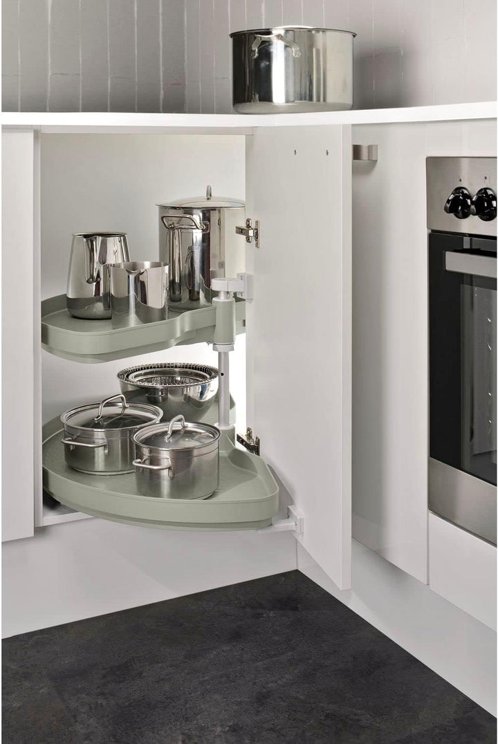 NINKA 5870.90 70962 ProArc Halbkreis-Schwenkboden für Küchen Eckschrank, KB 900mm mit integrierter A