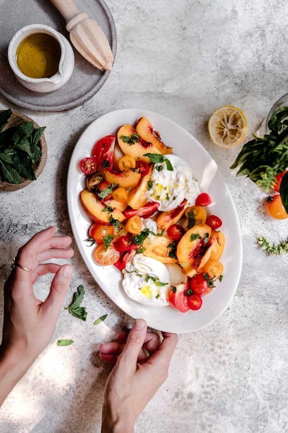 Oval Servierplatten - 12 Zoll weisse Servierteller, Ofensichere Porzellanteller, Teller zum Serviere