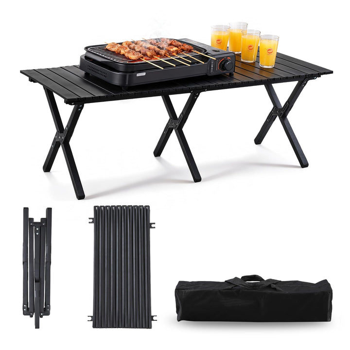 Camping-Tisch, Picknick-Tisch, Klappbar mit Aufbewahrungstasche, Tragbar, Geeignet für Camping, Pick