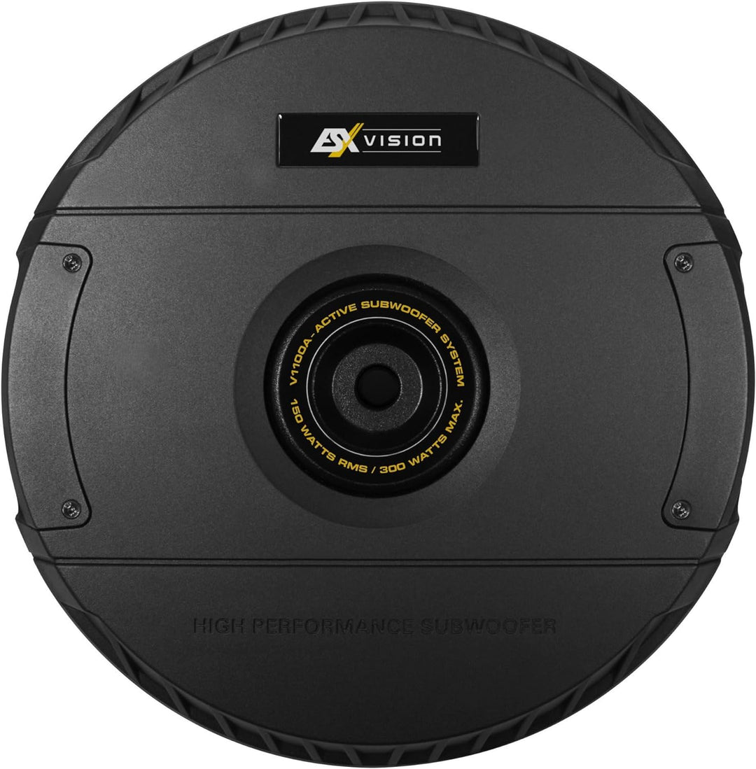 ESX V1100A - 28cm (11") AKTIV Bass für Reserverad-Mulde | Class-A/B Power mit 300 Watt und Kabel-Fer