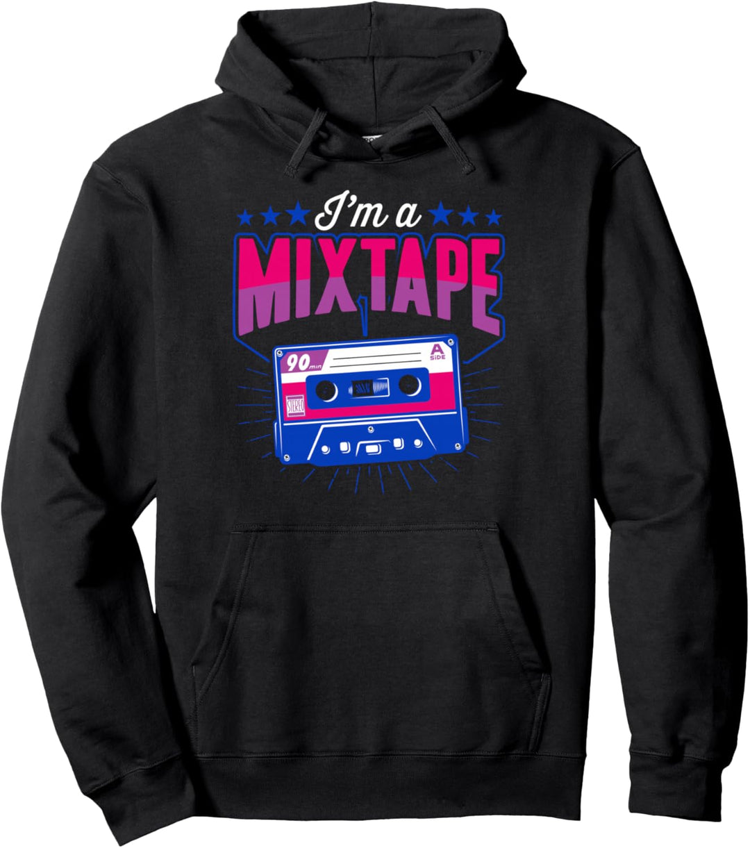 I'm A Mixtape Bisexual Pride Colors Retro Kassettenband Pullover Hoodie