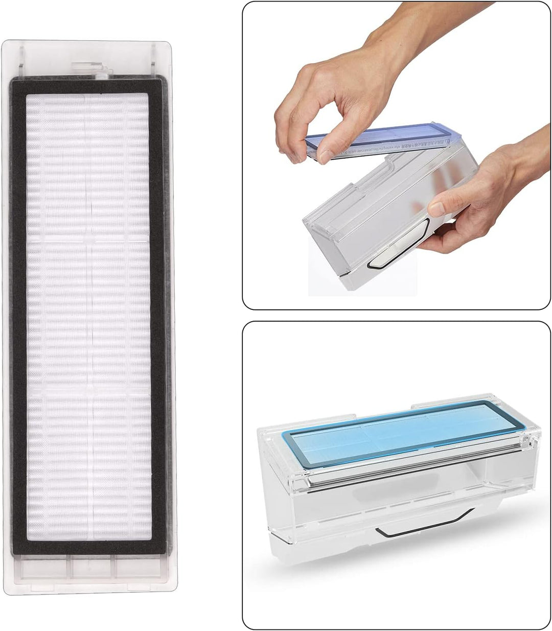 (12 Stück) HEPA-Filter kompatibel mit Roborock S6 Pure S6 E4 S4 Max S6 MaxV S5 S5 Max S4 E2 E3 E5 E2