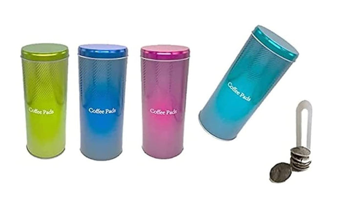 WAK 61001 Coffee Metalldose Time I 4fach Sortiert, 4Stück neu jetzt mit Padheber
