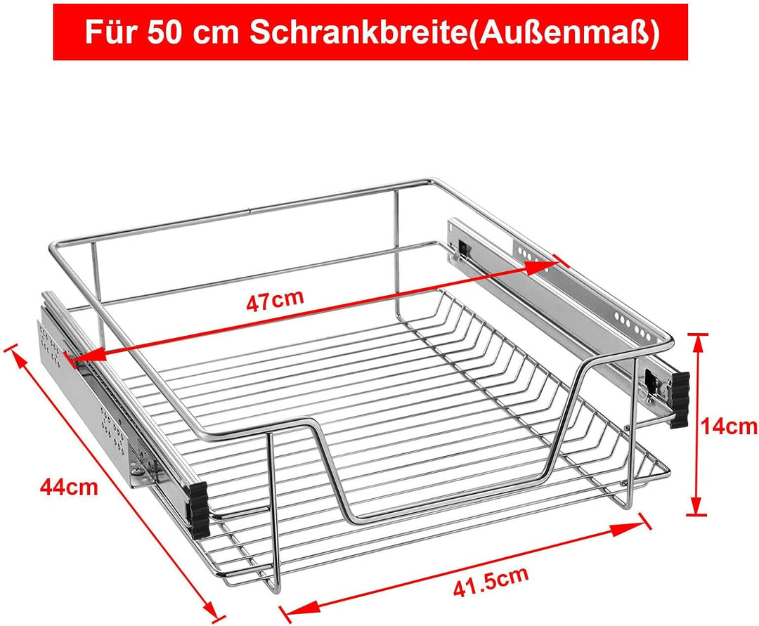 2er Küchenschrank Teleskopschublade Apothekerschrank Schlafzimmerschublade Einsatz Teleskopschienen