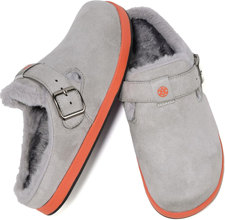 Sisttke Hausschuhe Herren Damen Lined Clogs Wildleder Flauschige Gefüttert Pantoffeln Wärme Slipper