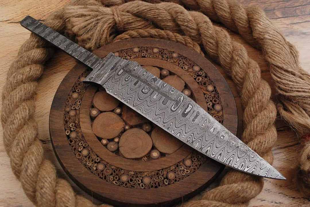 Damast Klinge Handgeschmiedete Damast Rohling Damascus blank blade 6037EA