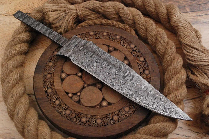 Damast Klinge Handgeschmiedete Damast Rohling Damascus blank blade 6037EA