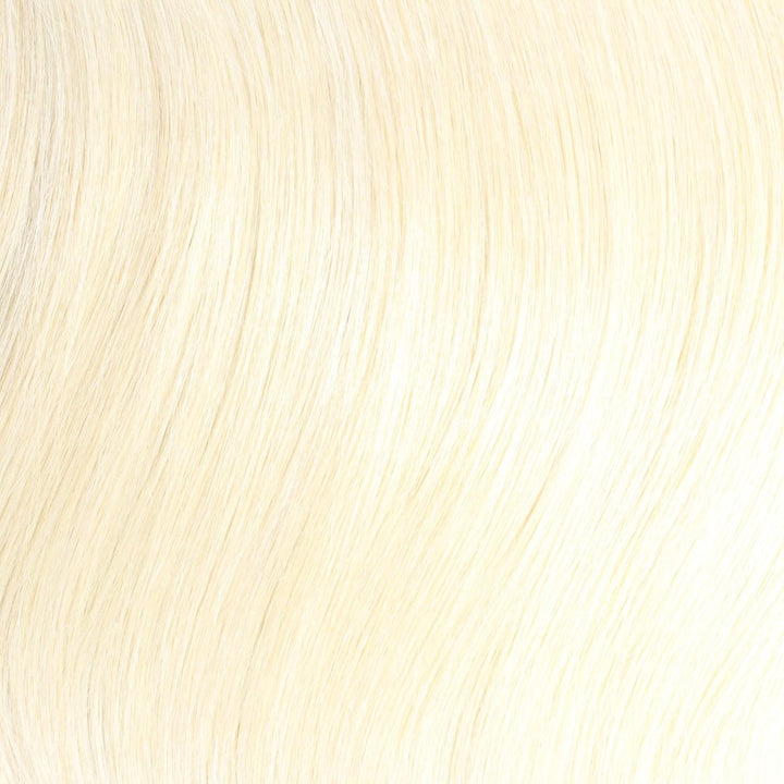 hair2heart 20 x Tape In Extensions aus Echthaar, 50cm, 2,5g Strähnen, gewellt - Farbe 60 platinblond