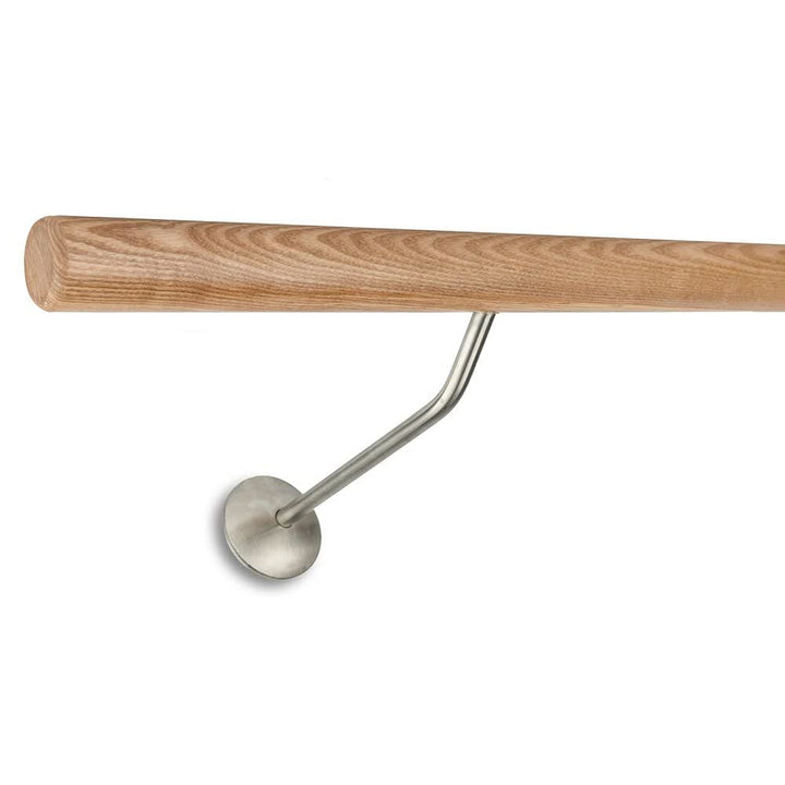 Treppen- und Geländerstudio Graber Ballettstange Esche hell Ø 42mm inkl. 2 Edelstahlhalter - 25 cm W