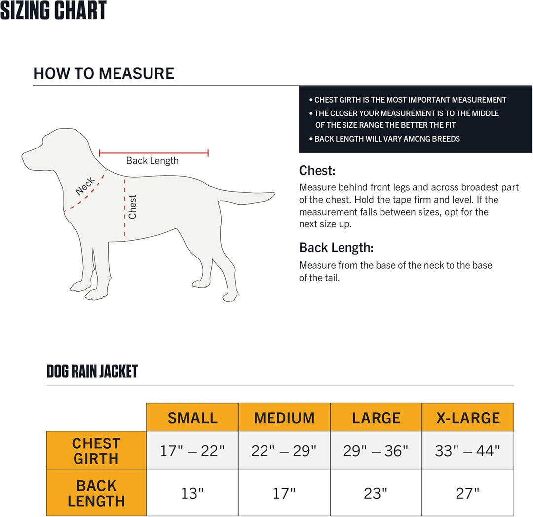 Carhartt Strapazierfähige Hunde-Regenjacke mit wasserdichtem Sturmschutz-Material und verstellbaren