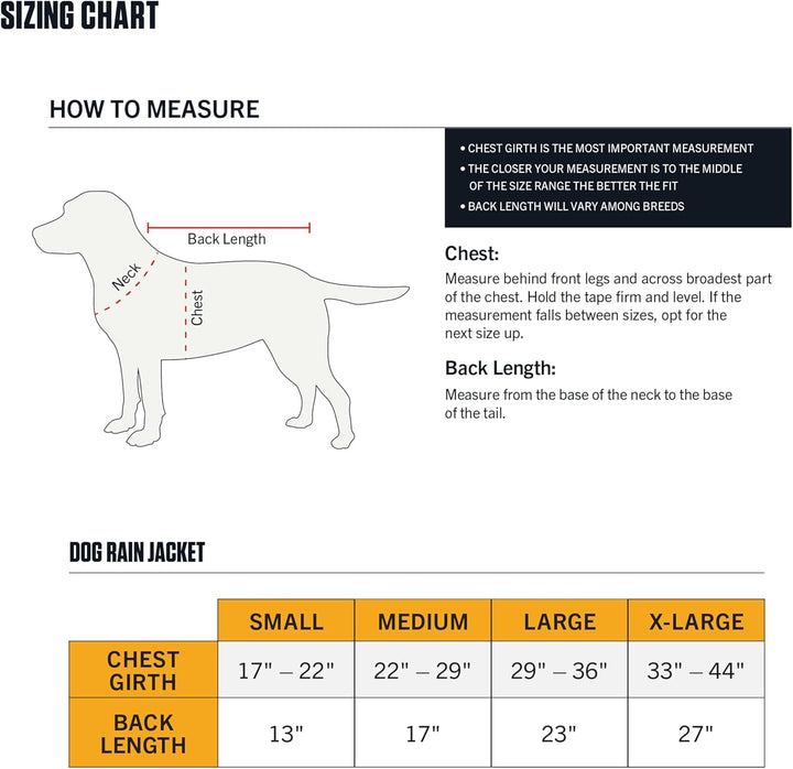 Carhartt Strapazierfähige Hunde-Regenjacke mit wasserdichtem Sturmschutz-Material und verstellbaren