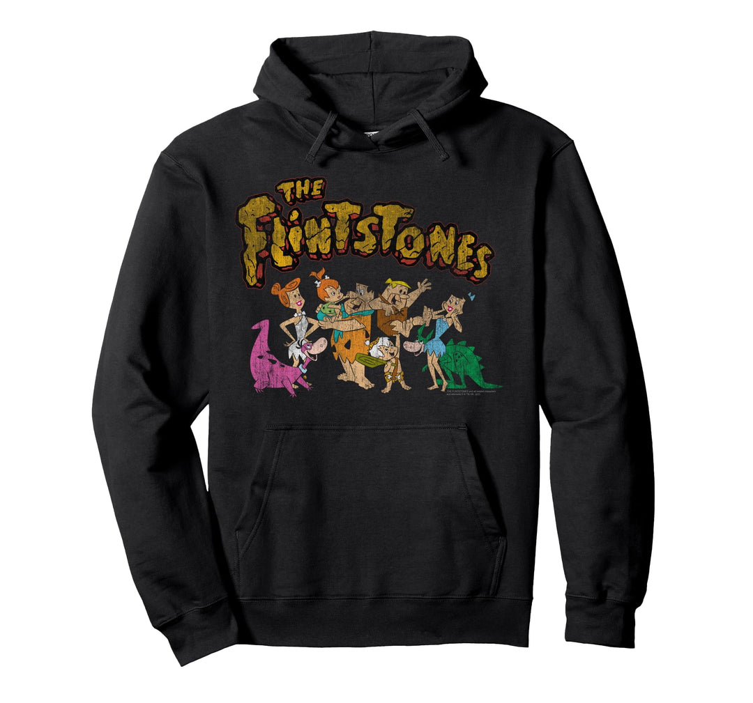 The Flintstones Distressed Group Pullover Hoodie