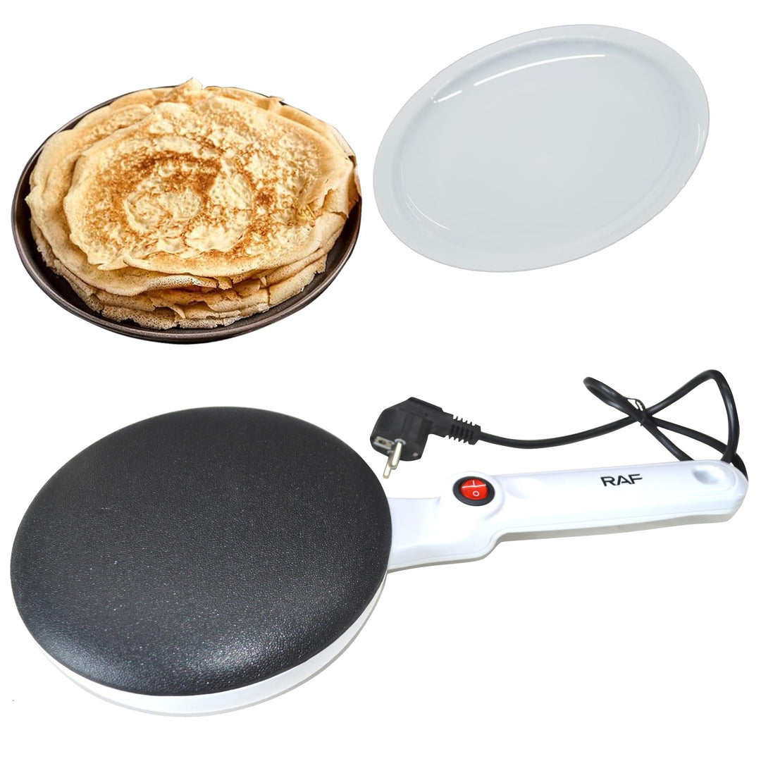 Crepes Maker,650 Watt,Anti-Haft,Crêpe-Maker-Cordless für hauchdünne Crêpes,Teflon-Antihaftbeschichtu