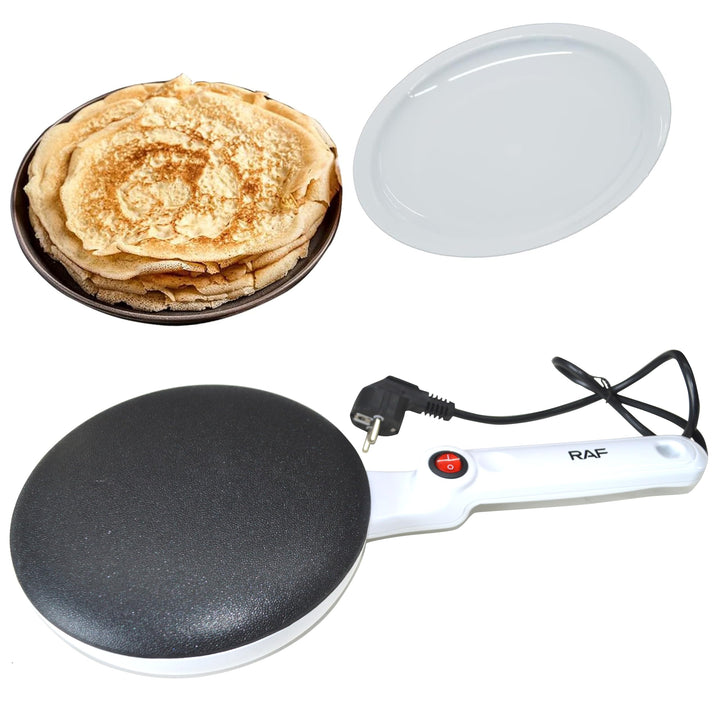 Crepes Maker,650 Watt,Anti-Haft,Crêpe-Maker-Cordless für hauchdünne Crêpes,Teflon-Antihaftbeschichtu