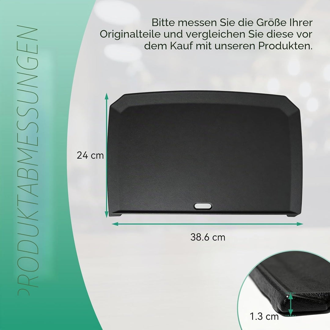 38,6 x 24 cm Gusseisen Grillplatte für Weber Pulse 2000 Elektrogrill, Grillpfanne Plancha Ersatz für