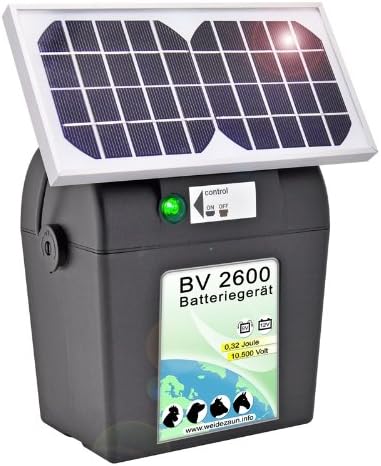 VOSS.farming Weidezaungerät mit Solar inkl. Batterie und Zubehör Weidezaun Elektrozaun