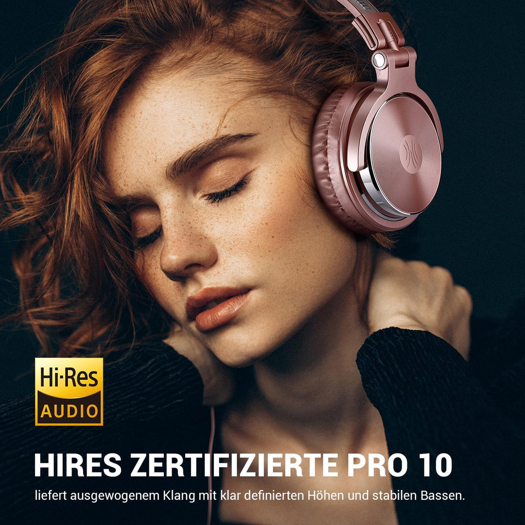Oneodio Over Ear Kopfhörer Mit Kabel Geschlossene Studiokopfhörer Mit Share Port Mikrofon Adapter-Fr