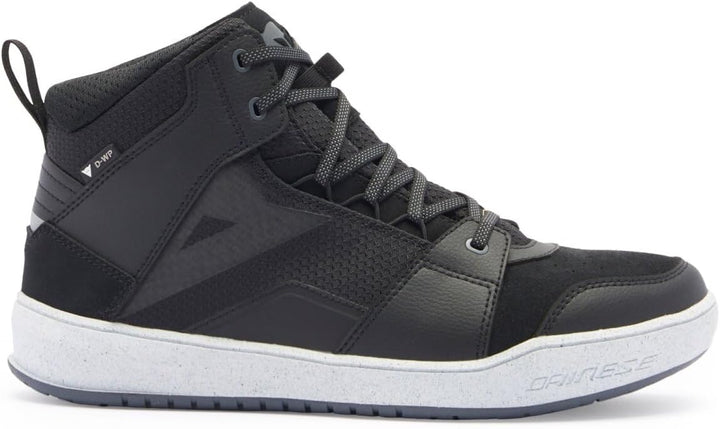 Dainese Herren Suburb D-Wp Shoes wasserdichte Motorrad-Sneaker, Schwarz/Weiss/Eisengrau, 45 EU