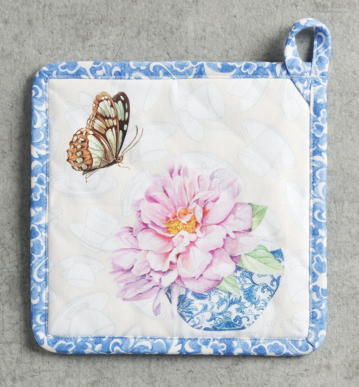 Maison d' Hermine Topflappen 100% Baumwolle hitzebeständig Set mit 2 Topflappen (20cm x 20cm) Hot Pa