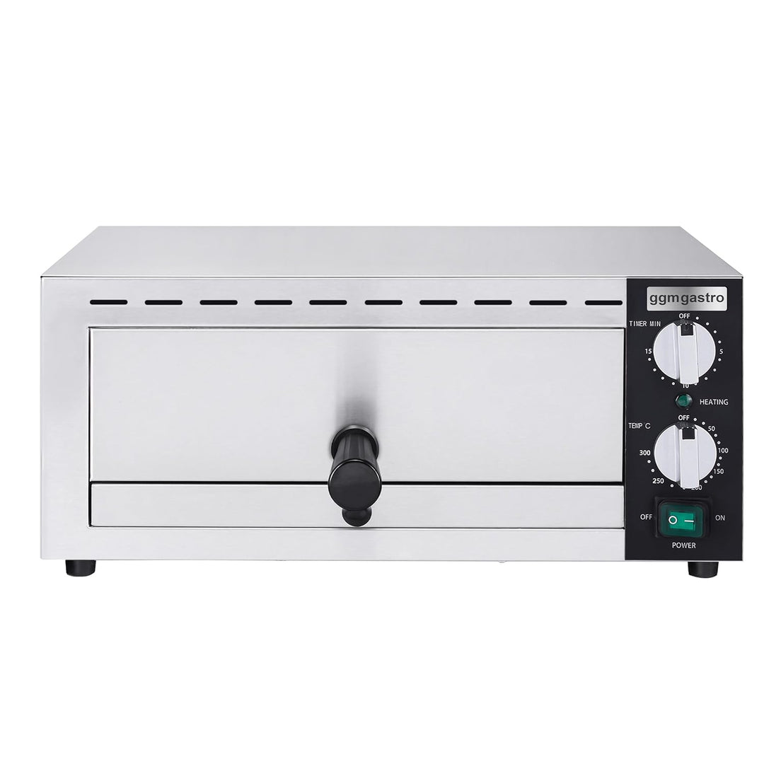 GGM Gastro | MPOFP135 | Elektro Mini Pizzaofen/Flammkuchen Ofen - 1 x 33cm - Manuell