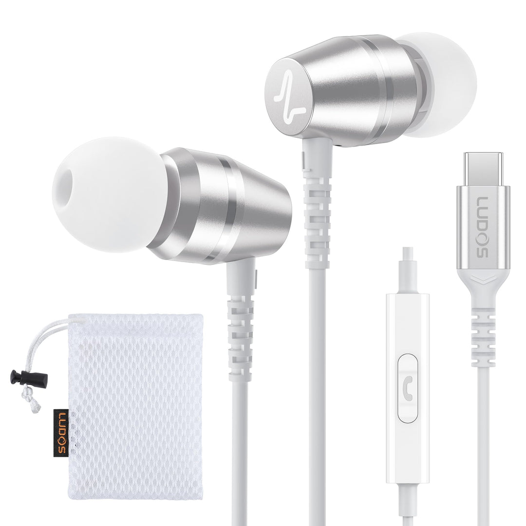 LUDOS OMNITONE USB C Kopfhörer, 5 Jahre Garantie für iPhone 16 15 Pro Max Plus Samsung Galaxy S24 S2