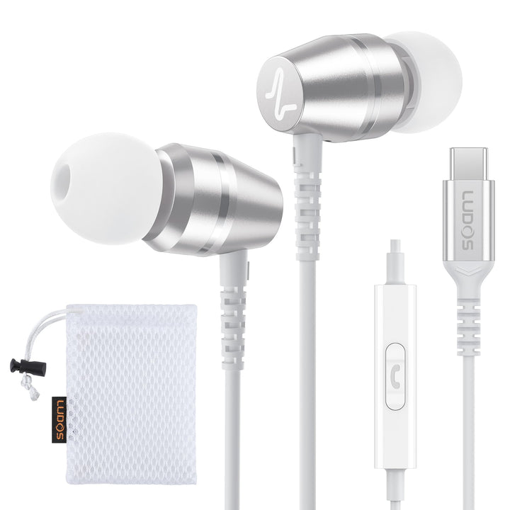 LUDOS OMNITONE USB C Kopfhörer, 5 Jahre Garantie für iPhone 16 15 Pro Max Plus Samsung Galaxy S24 S2