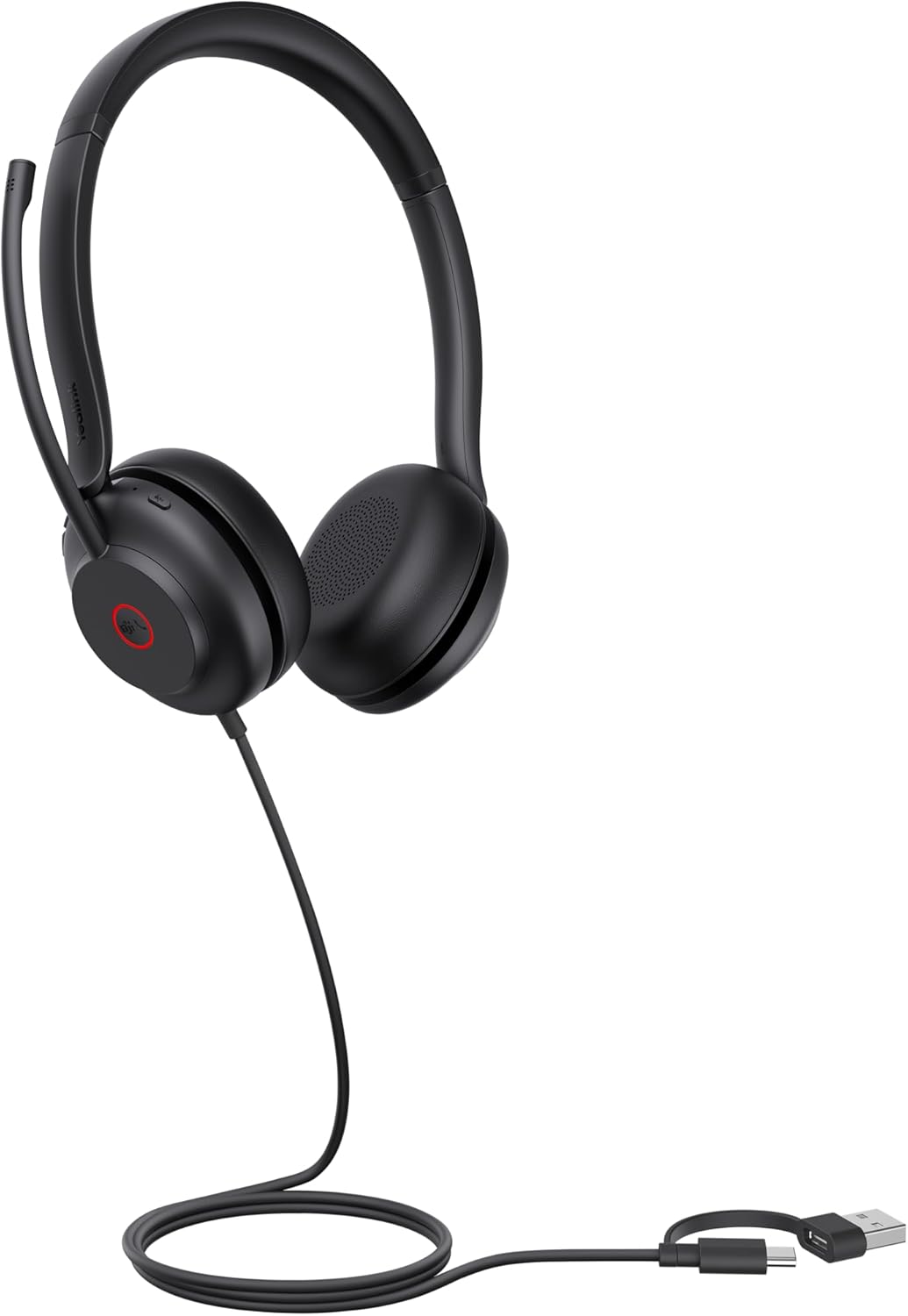 Yealink UH35 USB Headset für PC, kabelgebundenes Headset mit Geräuschunterdrückung, zertifiziert für