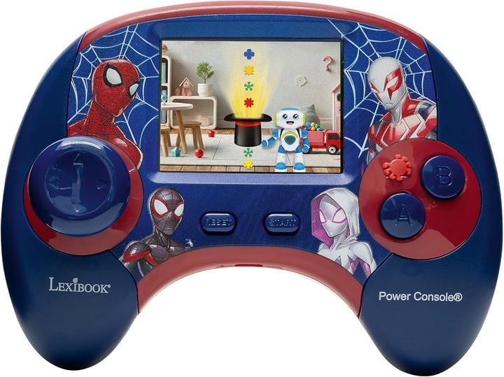 LEXIBOOK - Console éducative bilingue Français/anglais - Spiderman, écran LCD 2,8 pouces - bleu/roug