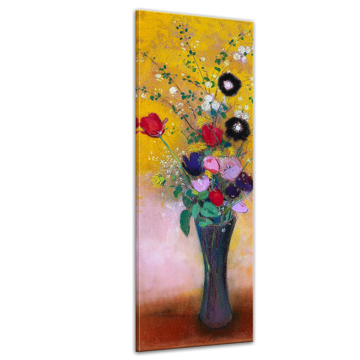 Bilderdepot24 Bild auf Leinwand | Odilon Redon Blumen in 30x90 cm als Wandbild | Wand-deko Dekoratio