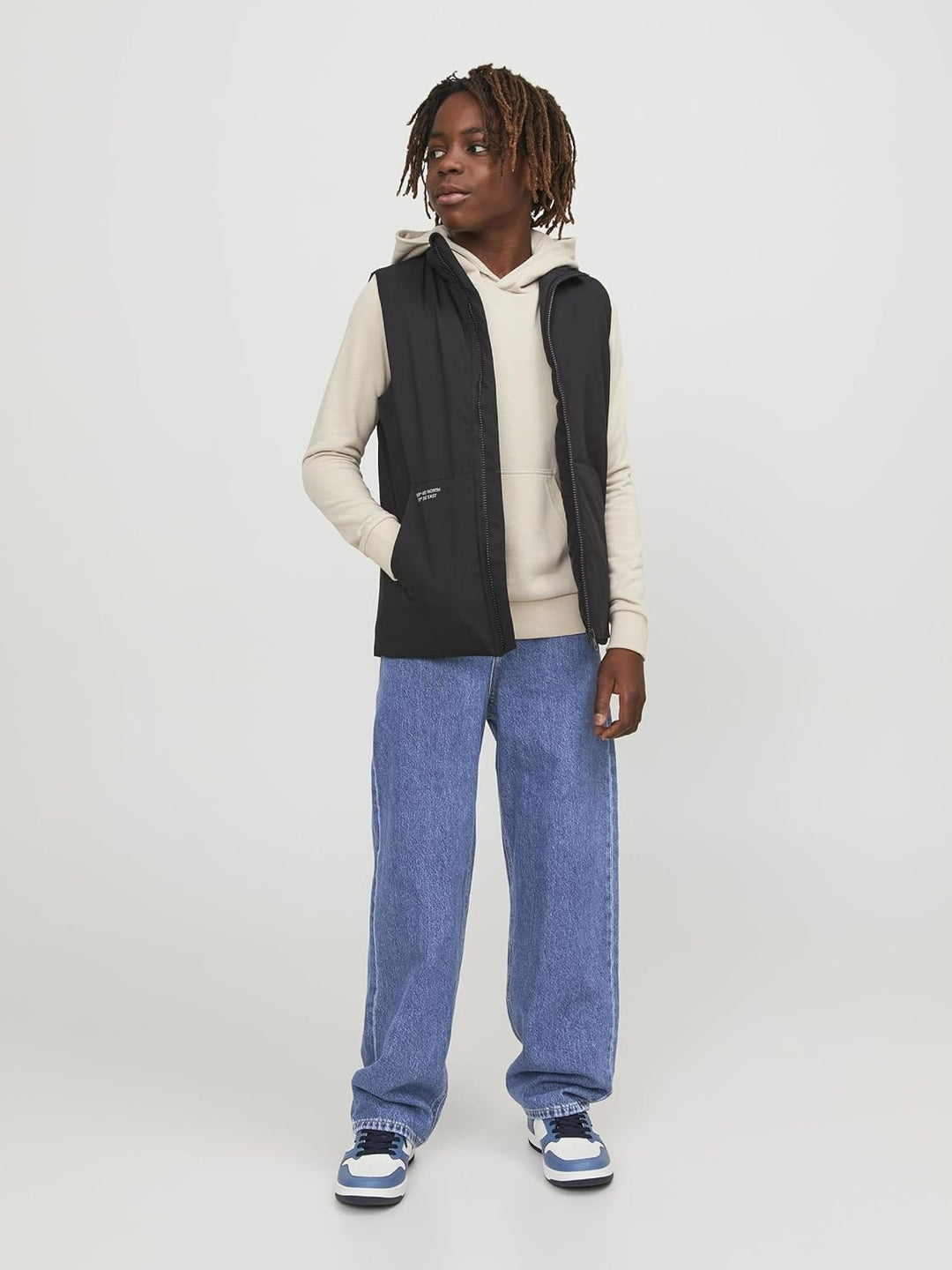 JACK &amp; JONES Boy Baggy Fit Jeans JJIALEX JJORIGINAL MF 412 Baggy Fit Jeans Für Jungs 134 Blue Denim,