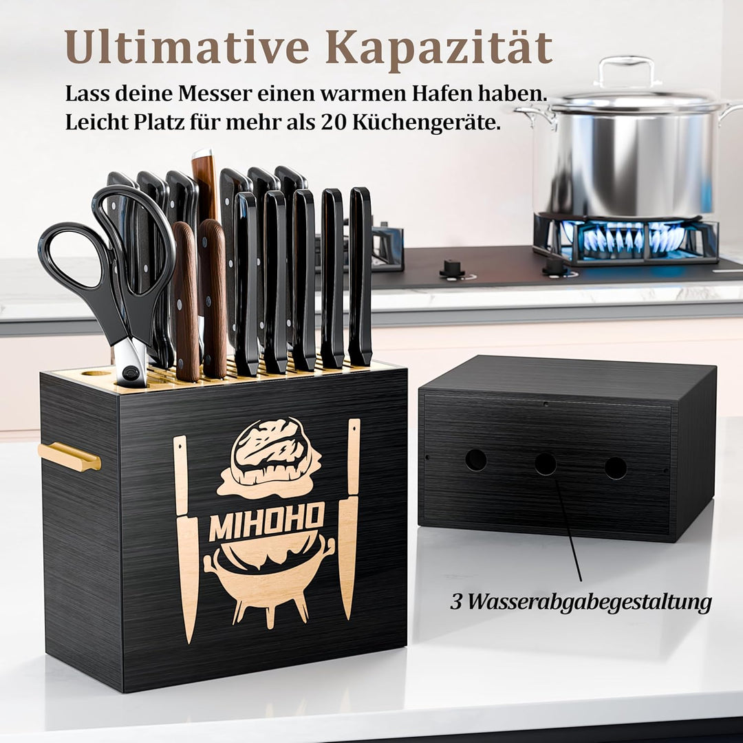 Universal-Messerblock aus Holz mit Schlitzen, Messerhalter/Messer-Organizer aus Holz, einzigartige M