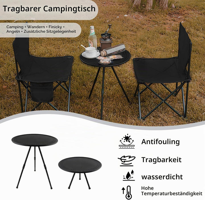 dellyy Camping Tisch Mini Faltbarer 38cm Klappbar Ausziehbarer Campingtisch Mini|Picknicktisch Outdo