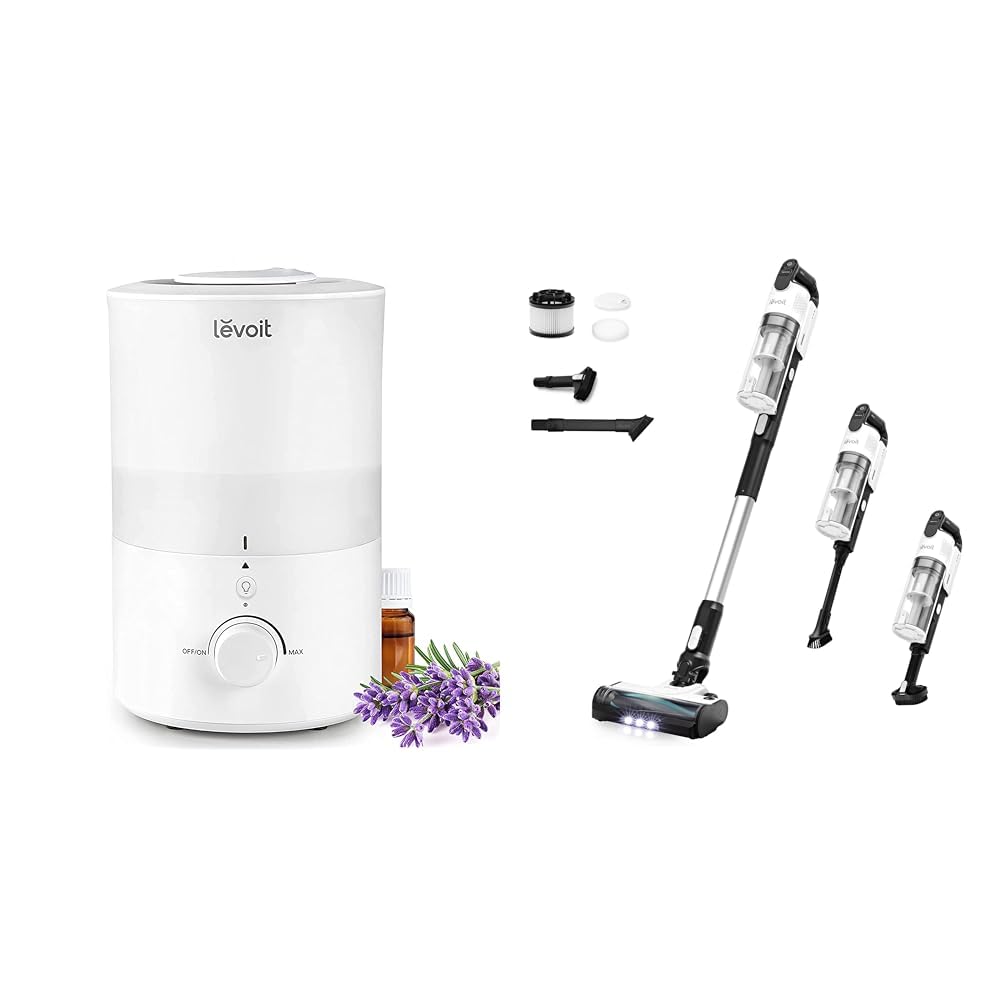 LEVOIT Dual 150 3L Luftbefeuchter mit Nachtlicht für Kinderzimmer und Schlafzimmer + LEVOIT Akku Sta