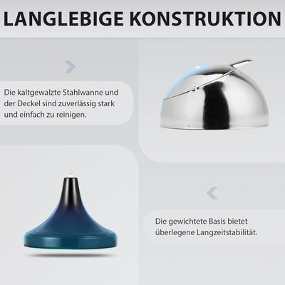 CO-Z Standaschenbecher Edelstahl Aschenbecher mit Deckel für Drinnen Höhenverstellbar Stand Aschenbe