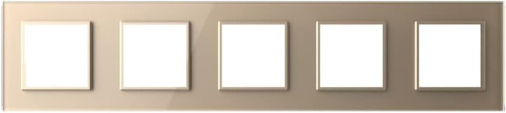 LIVOLO Glas Touch Lichtschalter Funkschalter Steckdosen Wechselschalter uvm in gold (Rahmen: VL-C7-S