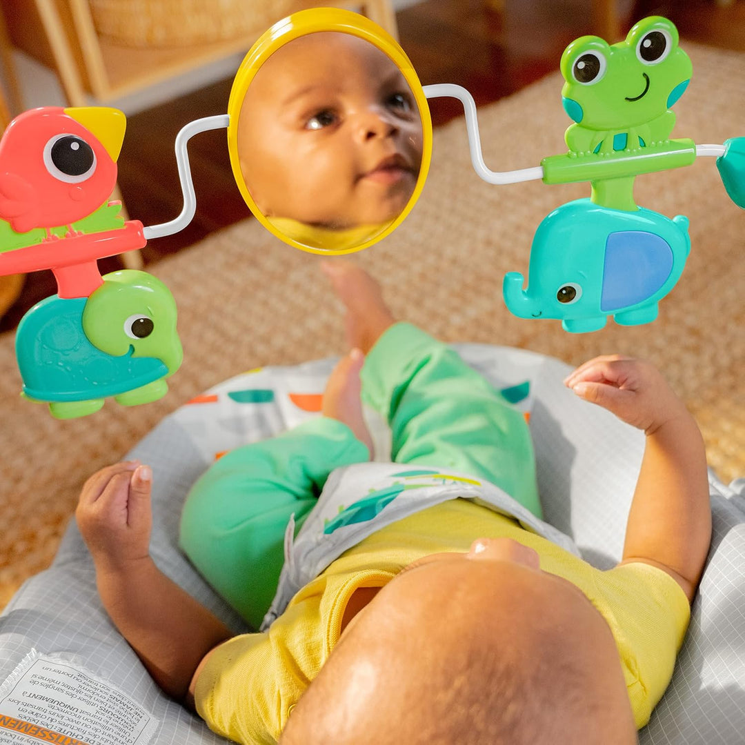 Bright Starts - Playful Paradise, Bequeme Babywippe mit beruhigender Vibration und Spielzeug, Unisex