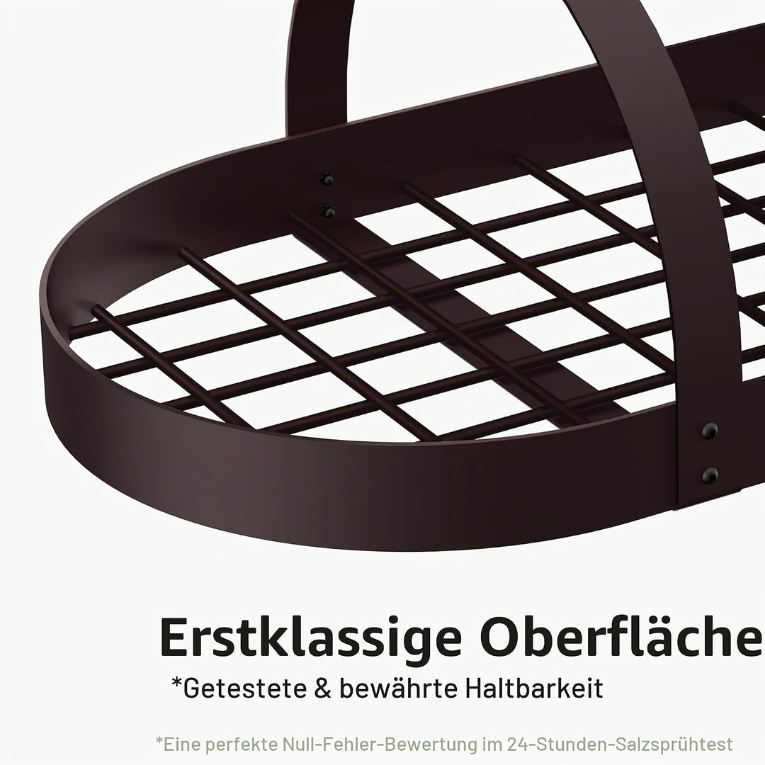 KES 85x39cm Ölbronze Topfhalter Pfannenhalter Hängeregal Küche Topfregal Deckenregal Hängend Küchenr