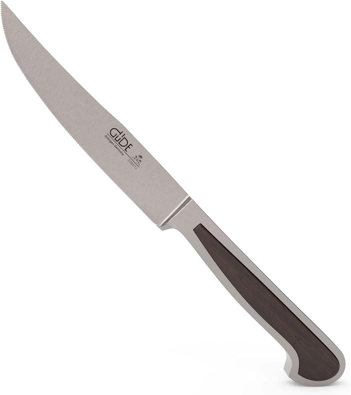GÜDE Solingen - Porterhousesteakmesser Gezahnt geschmiedet, 12 cm, Grenadill, DELTA, Handmade German