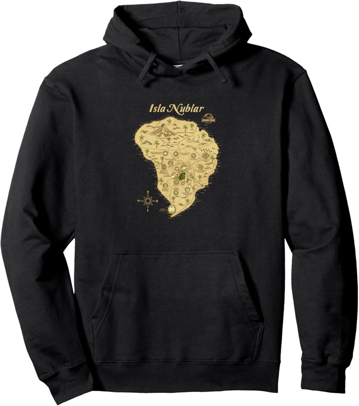 Jurassic Park Isla Nublar Map Pullover Hoodie