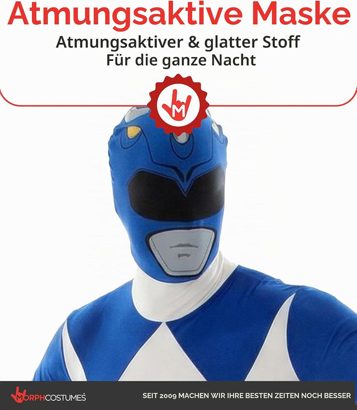 Morphsuits Power-Rangers Kostüm, Blau M