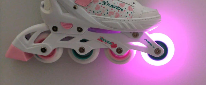 RAVEN Inline Skates Inliner für Kinder Mädchen verstellbar 35-39 (23cm-25,5cm) Rosi, 35-39 (23cm-25,