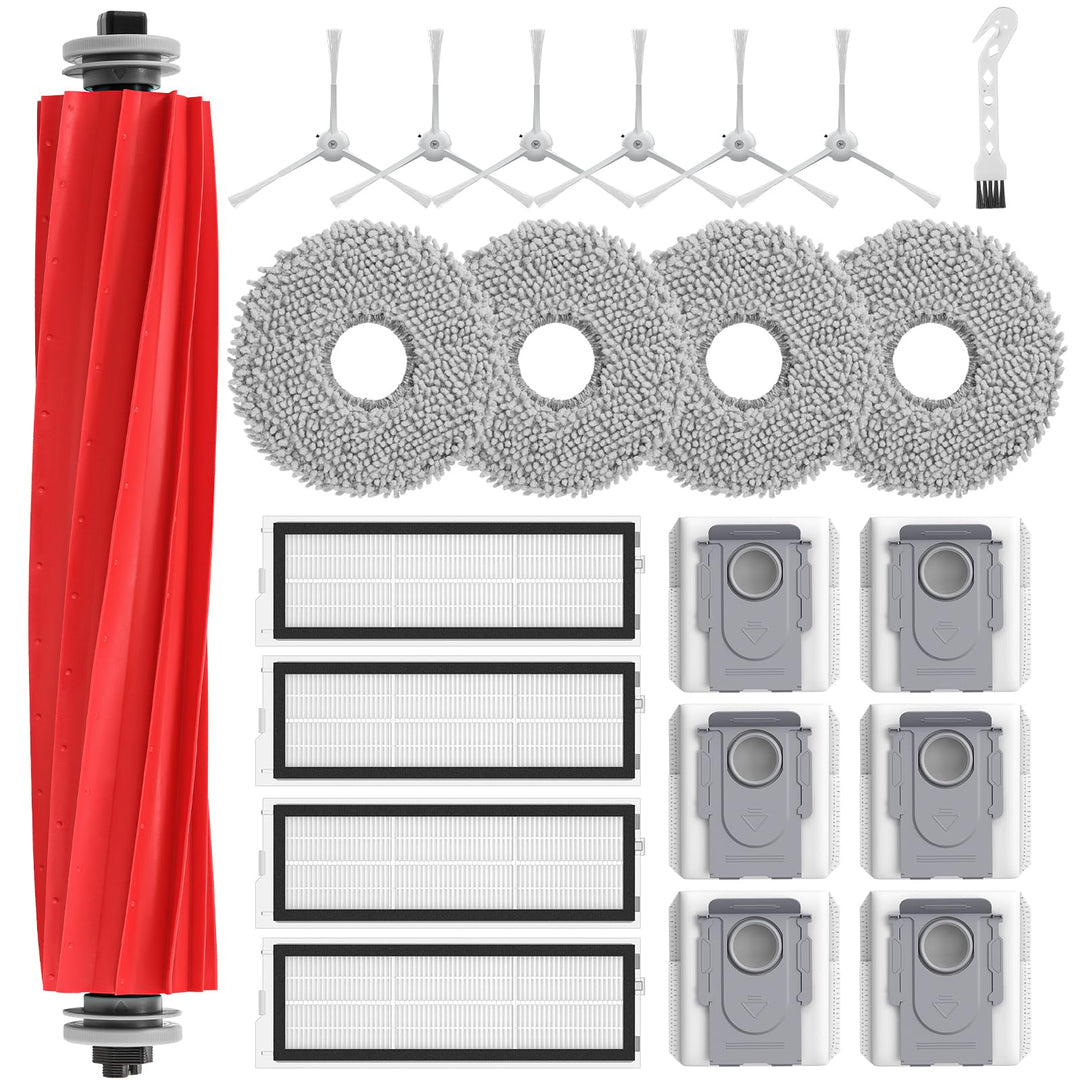 22 Stück Zubehör für Roborock Qrevo S/Qrevo Pro/Qrevo Max V Saugroboter, Qrevo S/Qrevo Pro/Qrevo Max