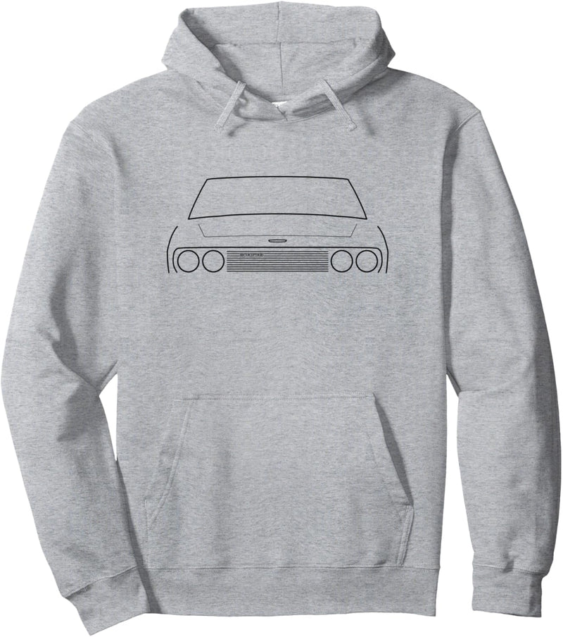 Jensen Interceptor classic car black outline graphic Pullover Hoodie