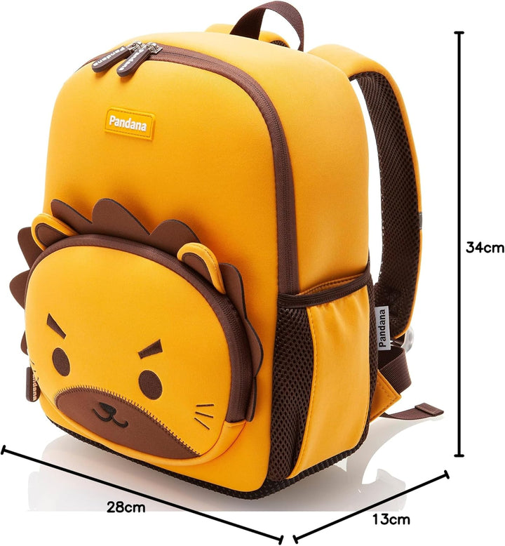 Pandana Grosser Kinderrucksack Lukas Löwe mit Brustgurt für Jungen und Mädchen im Kindergarten oder