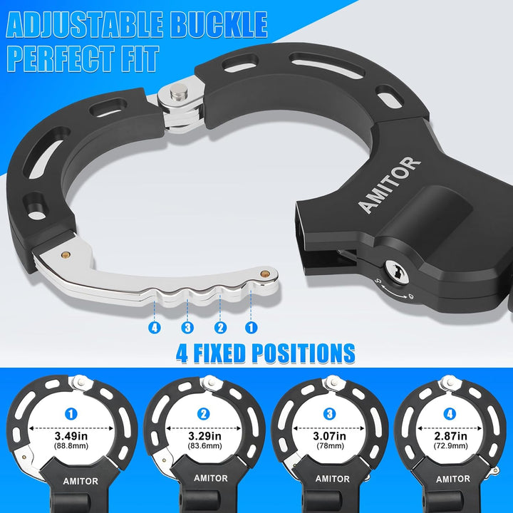 Handschellenschloss E Scooter Schloss mit Tasche 3L Leicht für Xiaomi Segway Ninebot, 8MM Anti-Diebs