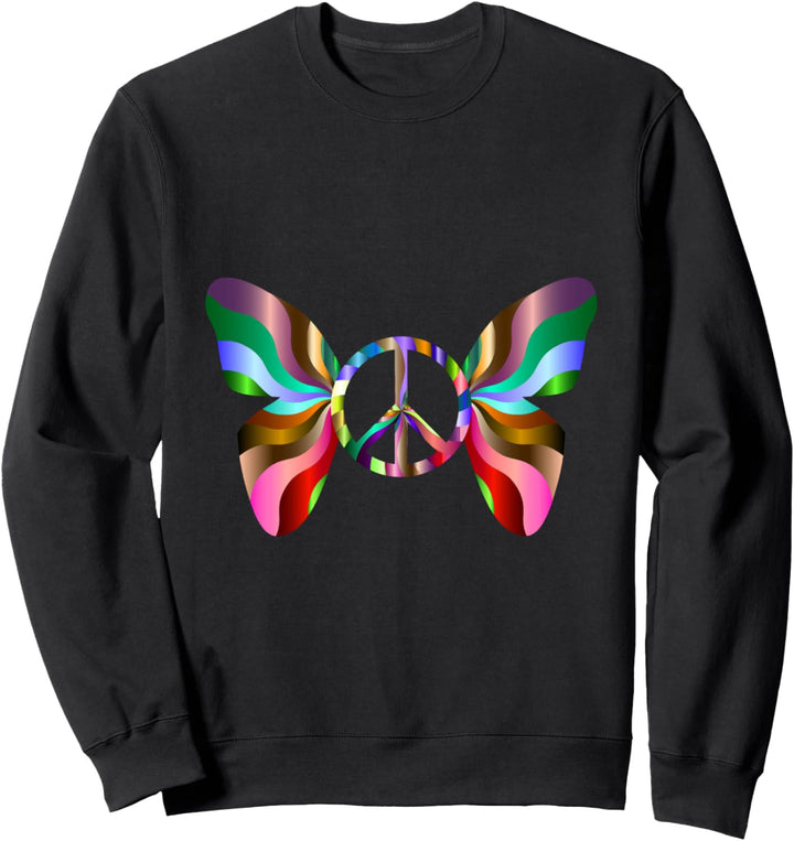 Friedenszeichen Schmetterling Sweatshirt