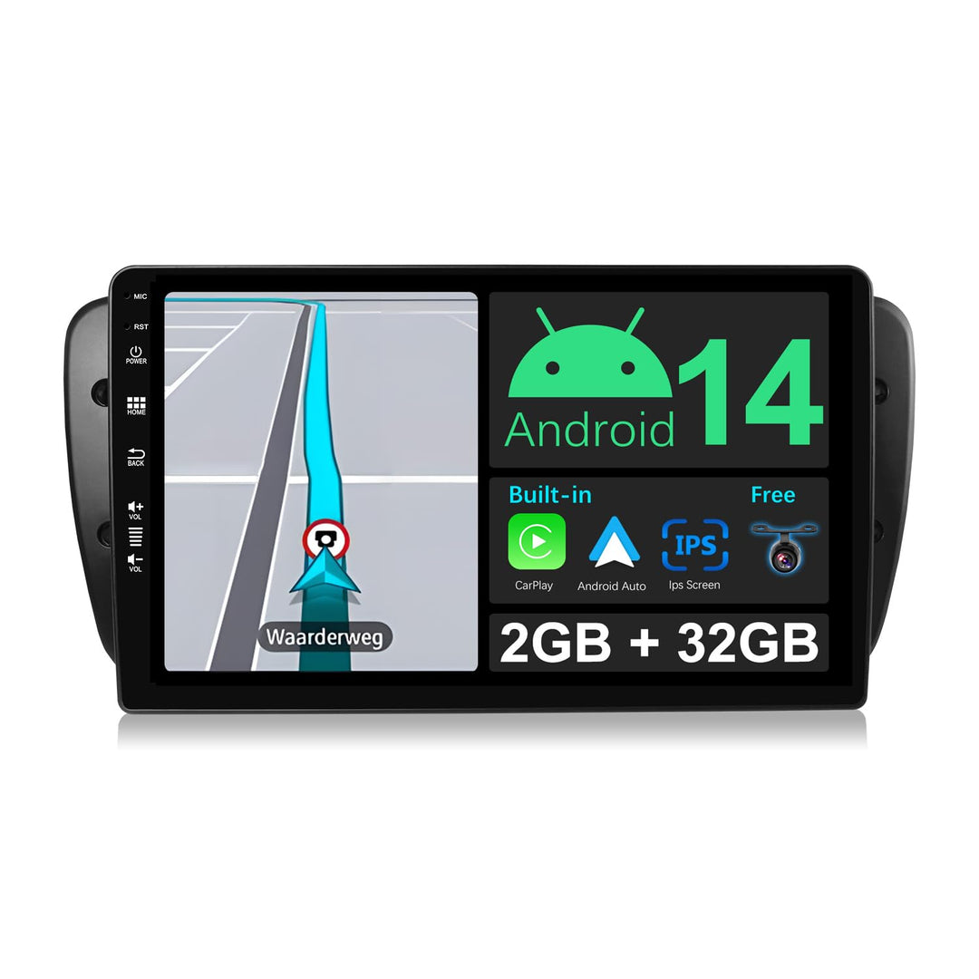 JOYX Android 13 IPS Autoradio Passt für Seat Ibiza 6J (2009-2014) - Eingebautes CarPlay Android Auto